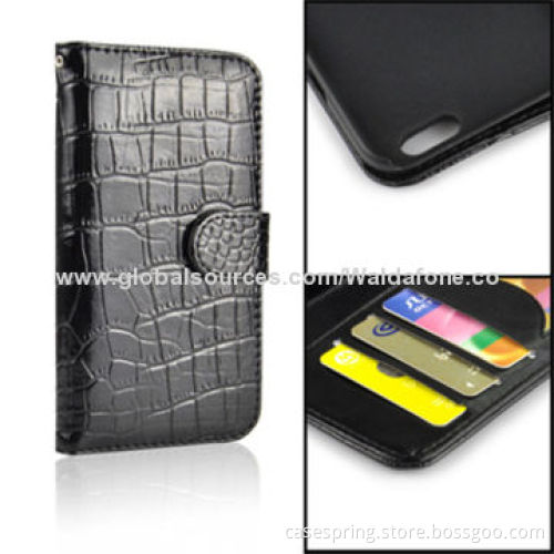 Crocodile Protective Sleeves for iPhone 6, Stand Leather Business Card Wallet